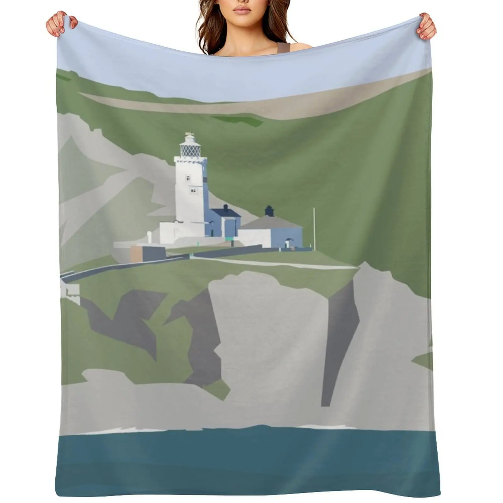 

Start Point Lighthouse from the Sea Throw Blanket Camping sofa bed anime Blankets