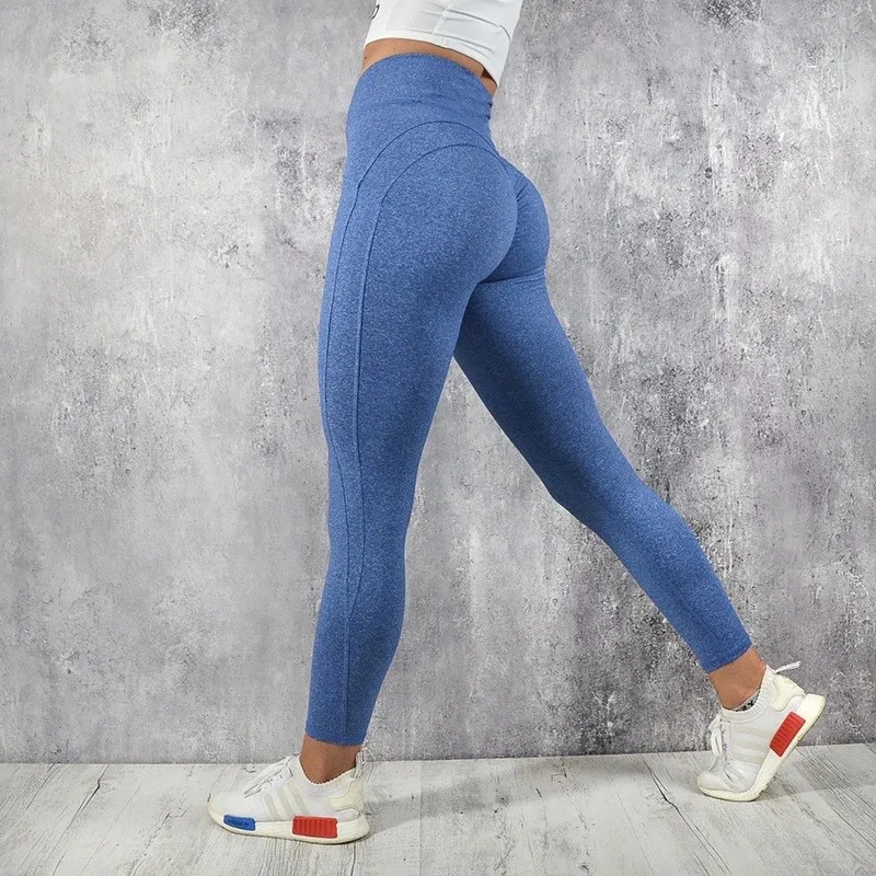 Leggings de moda de cintura alta para mujer, mallas ajustadas para gimnasio y Fitness, mallas ajustadas para correr y Yoga