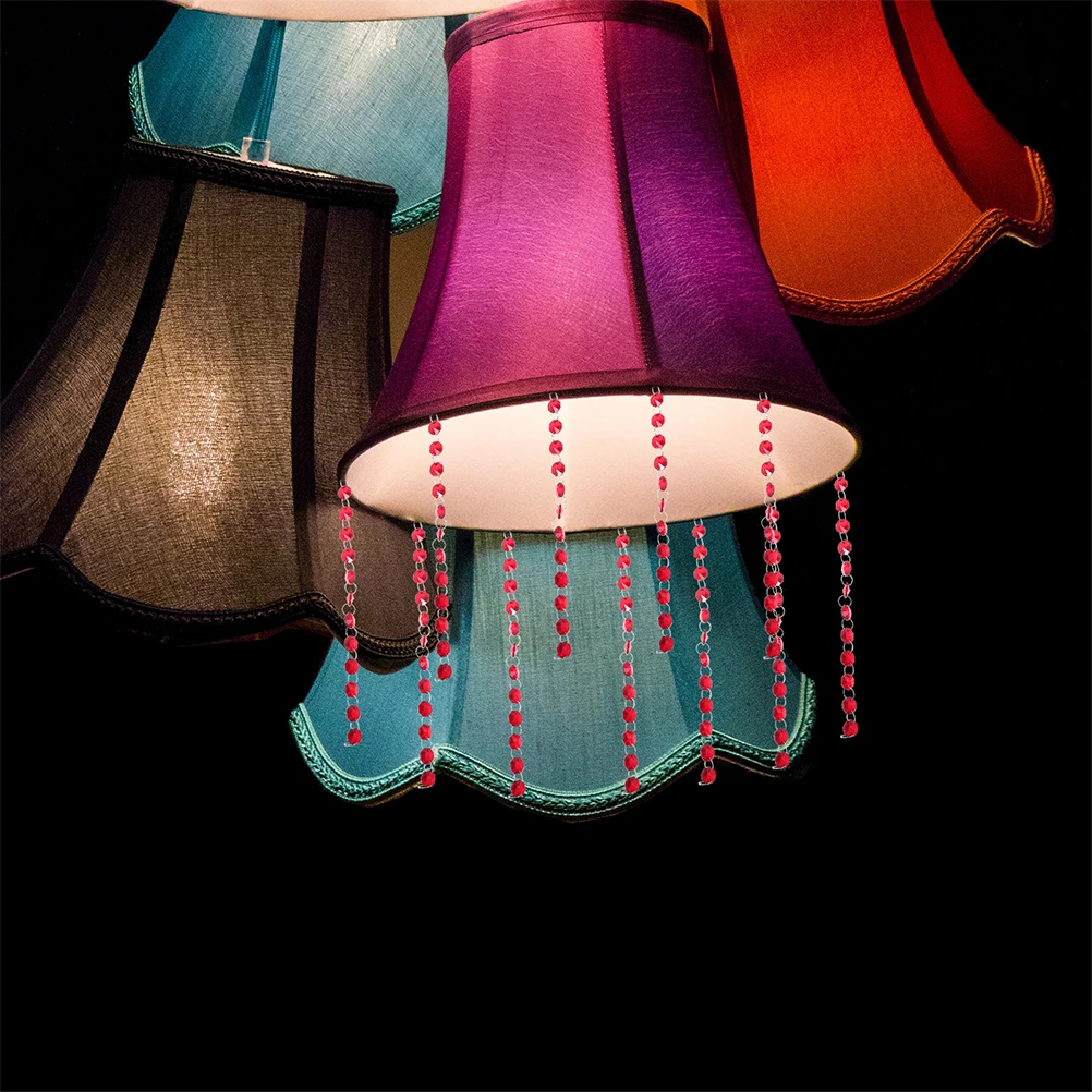 

2Pcs Octagon Beads String Glass Chain Door Curtain Decoration Living Room Room Divider Beaded Garland Pendant Lamp Strand