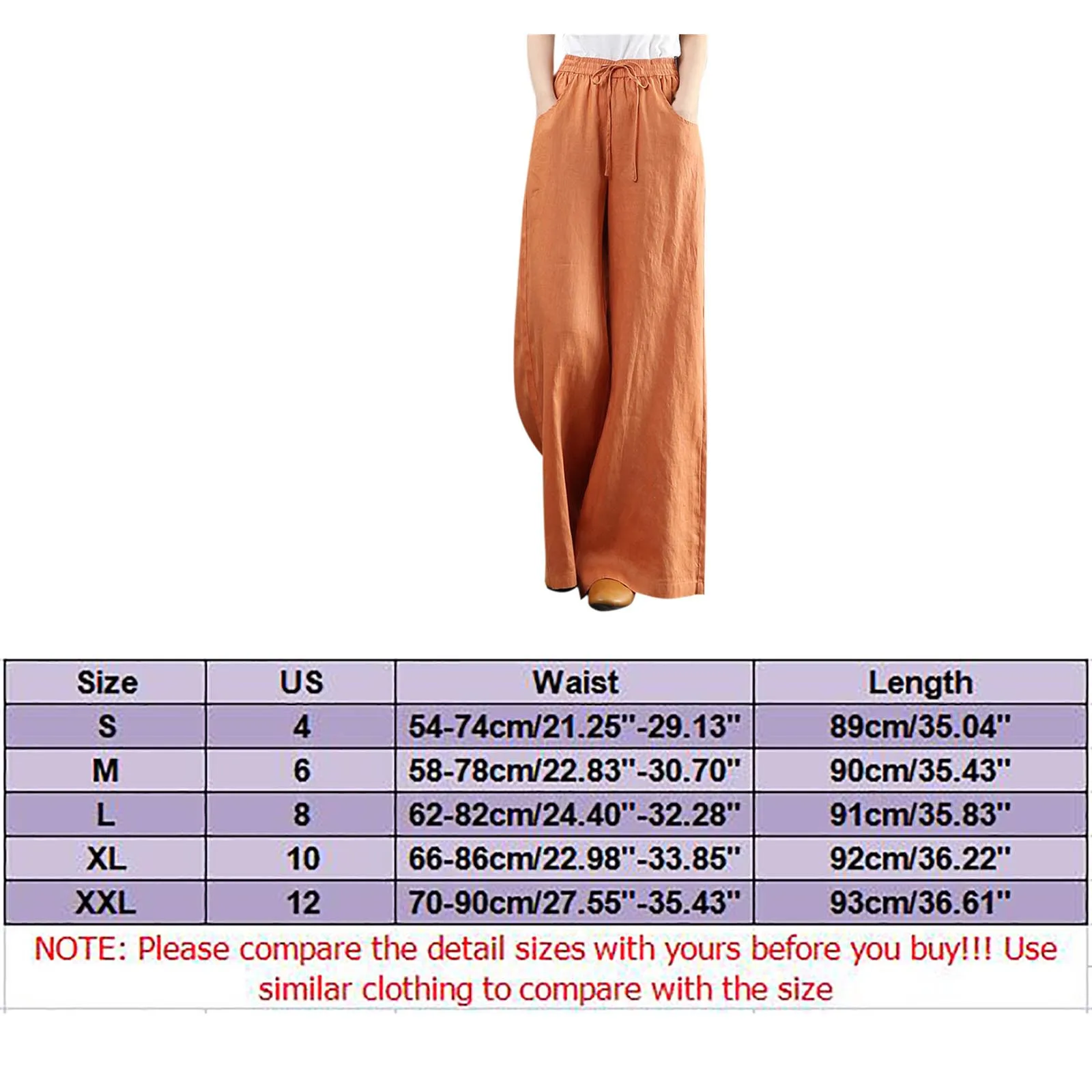 Pantalon d'été taille haute pour femme, poche palappeals, jambe large, longue proximité, wstring, décontracté, coton, lin, élastique, streetwear, fjwear