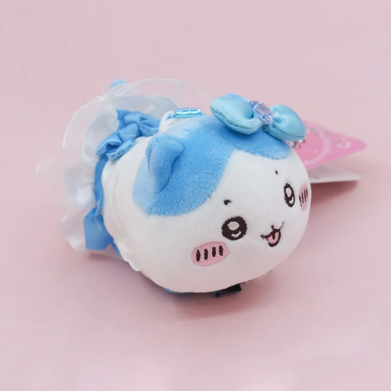 Chiikawa Hachiware Usagi Momonga 10cm pingente de mochila de pelúcia fofa, chaveiro, presente de aniversário infantil