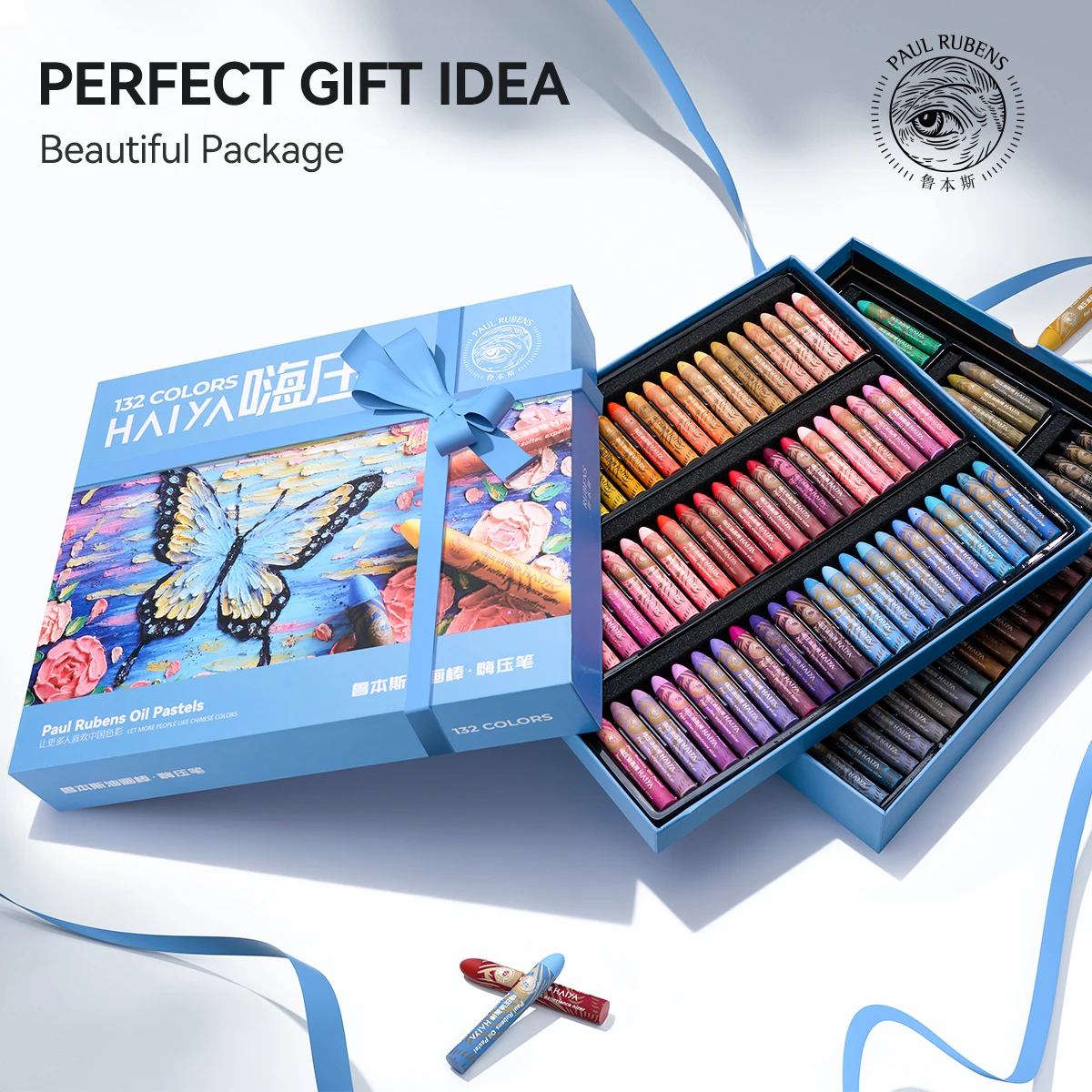 Paul Rubens 132 Colors Oil Pastels Set Ultra-Soft Creamy Easy Blend Bullet Head Design for Drawing Painting Sketching Artists view 6
