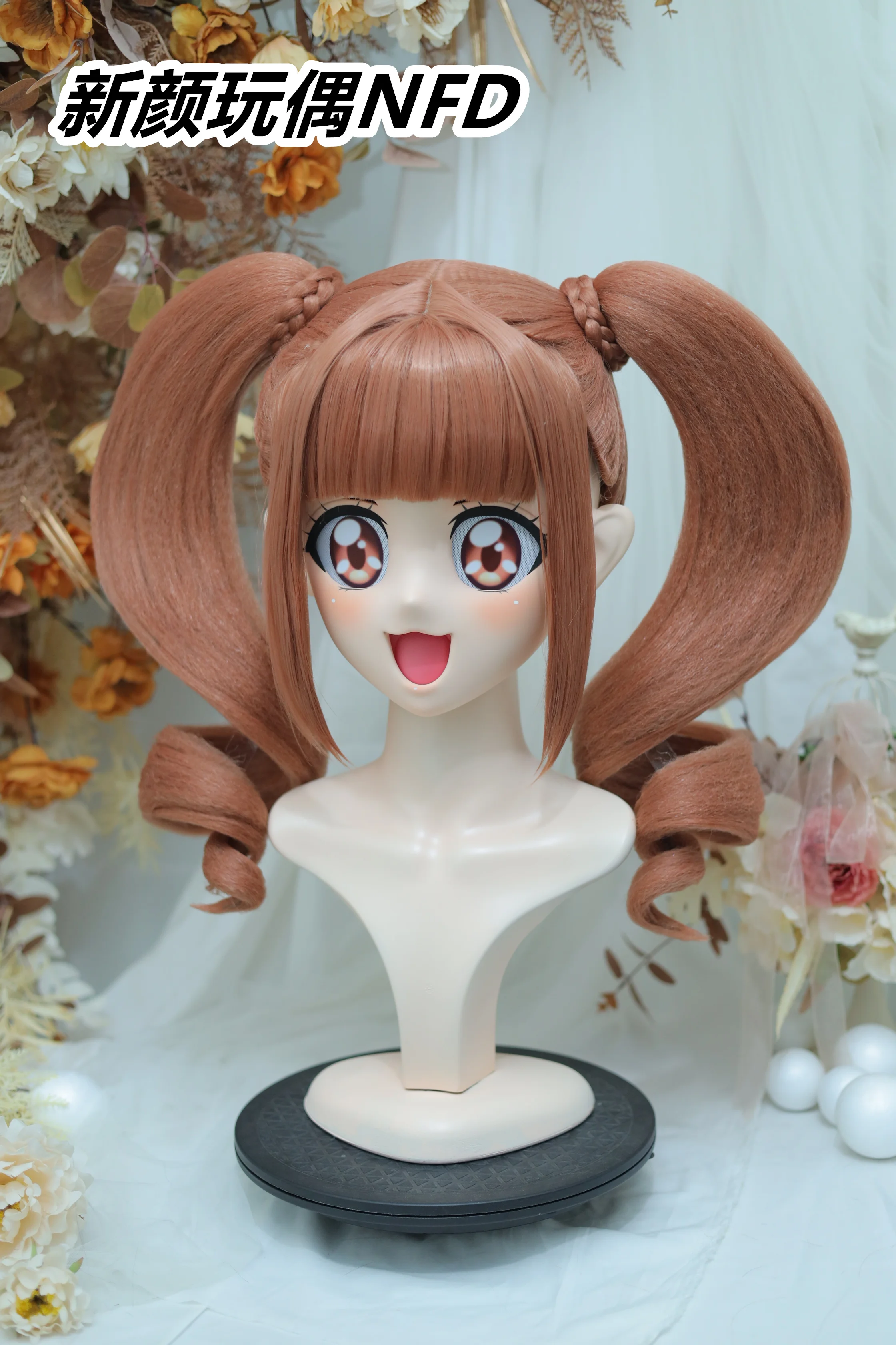 (NFD-1523)  Customize Character Female/Girl Resin Kig Full Head With Lock Anime Cosplay Japanese Animego Kigurumi Mask