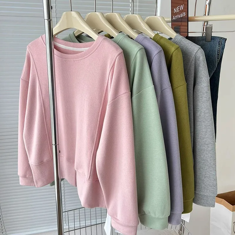 

Women's Solid Color Hoodies 2024 Autumn Winter Casual Stylish Loose Hoodie Fashion Jogger Clothing Tops Sweatshirt T884
