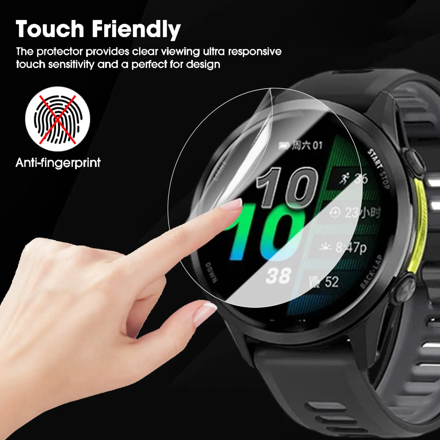 1-5Pcs Hydrogel Films for Garmin Forerunner 970 Screen Protector Watch Soft Film Unthin HD Anti-Scratch Film for Forerunner 970