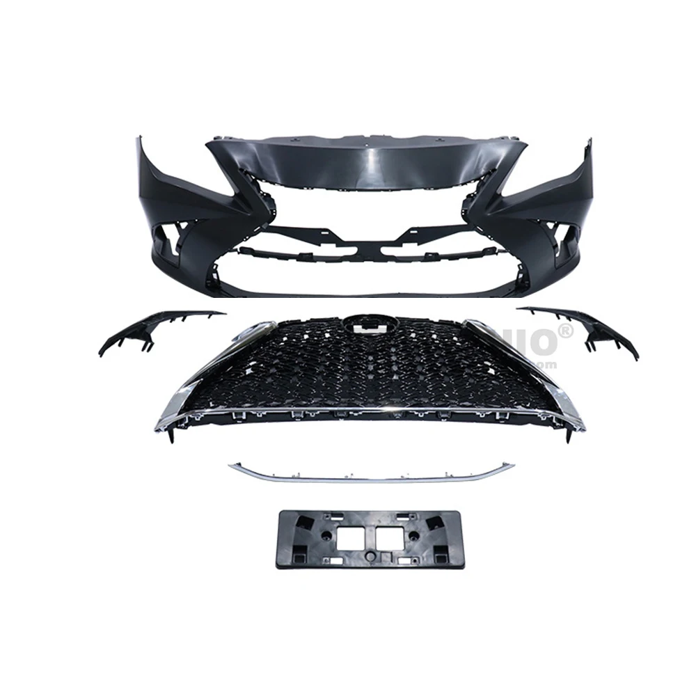 

ODM Car Body Kit Front Bumper Grille Car Bumpers Auto Exterior Part for Toyota Corolla 2011 2012 2013 to Lexus Style SKOUIO G1