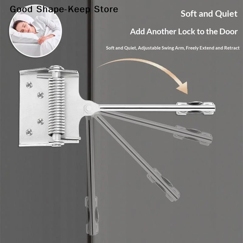 Stainless Steel Automatic Spring Door Closer Door Closing Device Can Furniture Door Hardware Adjust The Door Closing Device