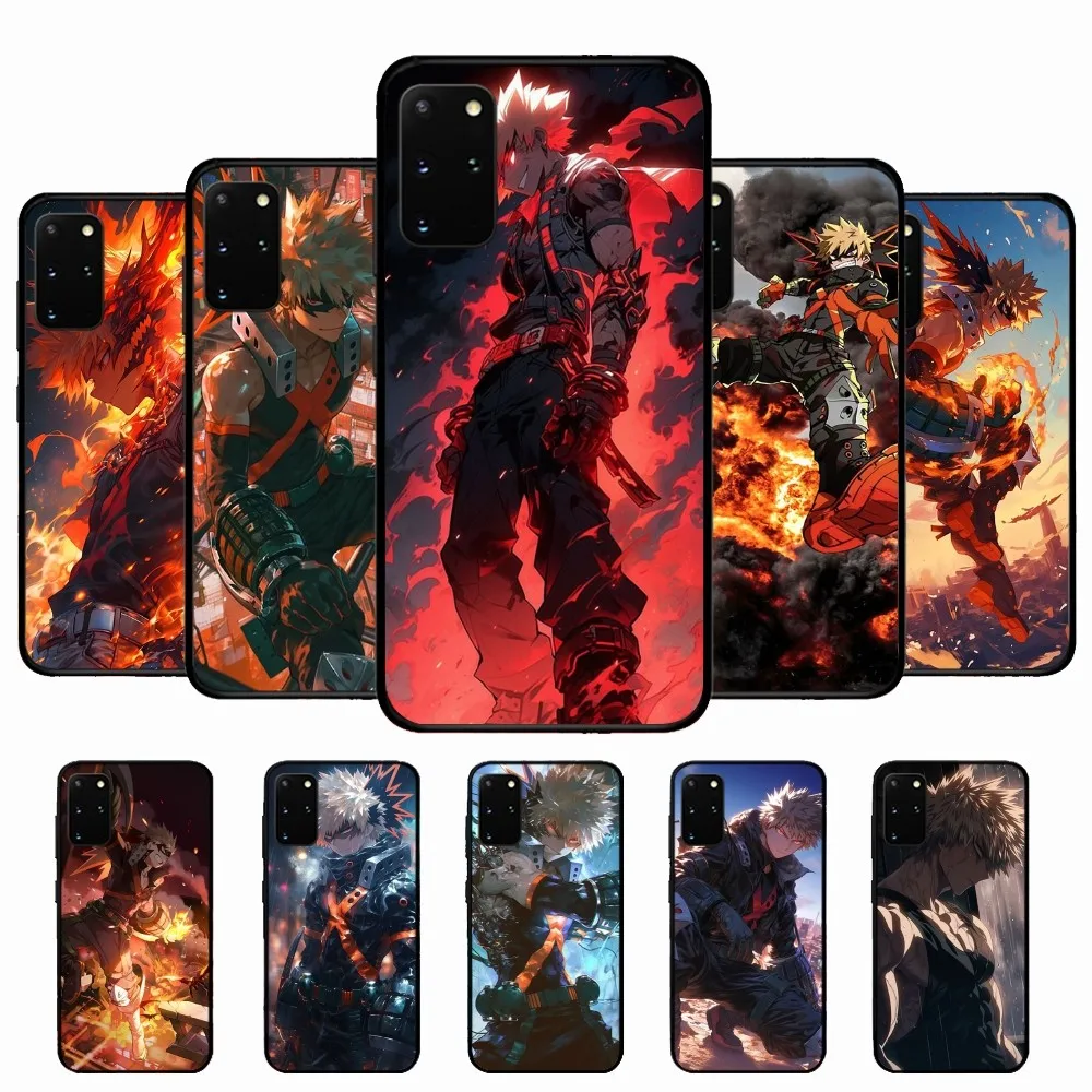 Cartoon B-Bakugo K-Katsuki Phone Case Silicone PC+TPU For Samsung S10 20 30 22 23 24 Plus Lite Ultra Cover