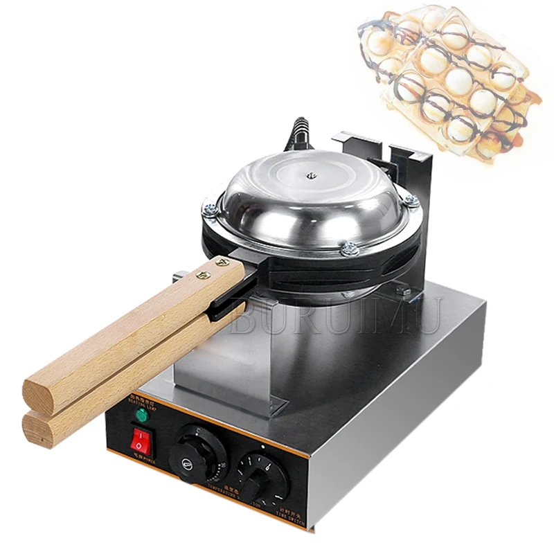 Electric Egg Bubble Waffle Maker 1400W QQ Eggs Waffle Machine Hongkong Eggettes ​Puff Waffle