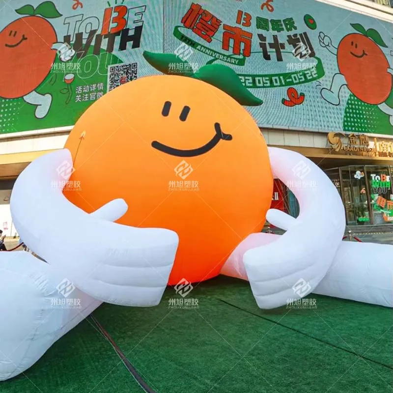 Customized Inflatable Oranges,Cute Orange Inflatable Model,Outdoor Activity Advertising Prop