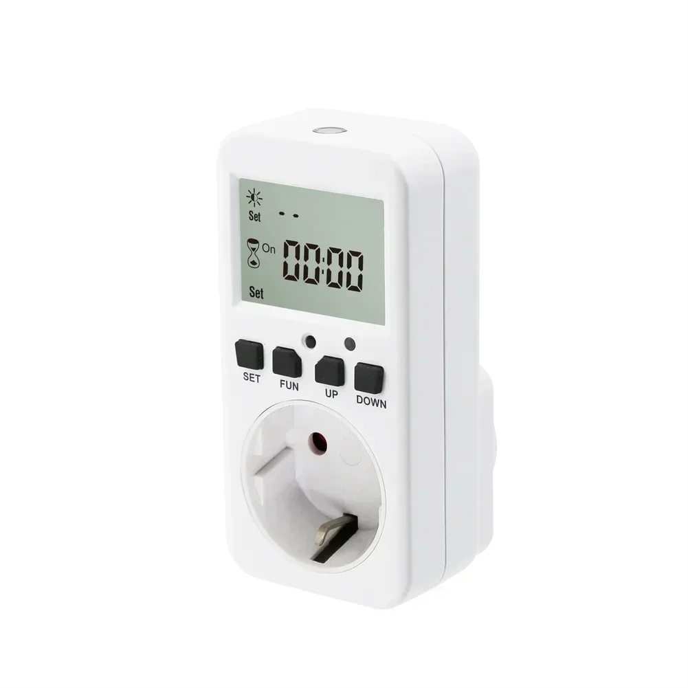 European Style Countdown Timer Socket With Photosensor Automatic Light Control Kitchen Electronic Timer For Home Appliances