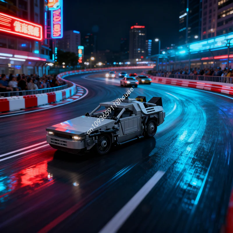 

434 шт. MOC Delorean Time Machine City Champions Модель Строительные блоки DIY игрушки Творческое образование Рождественские подарки Дети День рождения