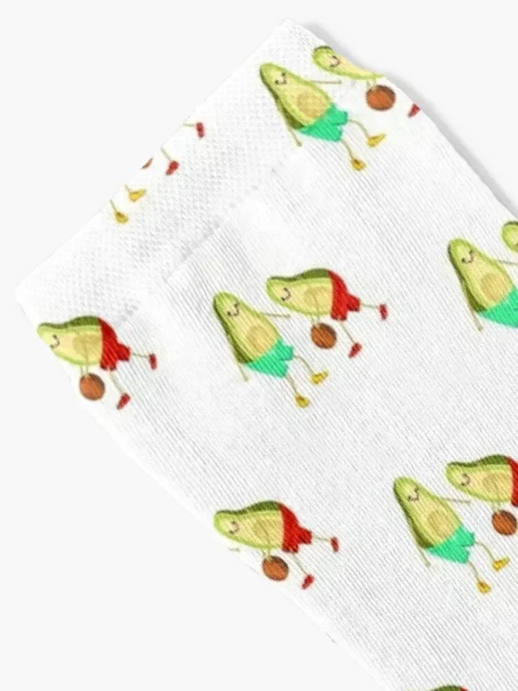 Avocados Playing Basketball Socks christmass gift custom sport Socks Girl Men's