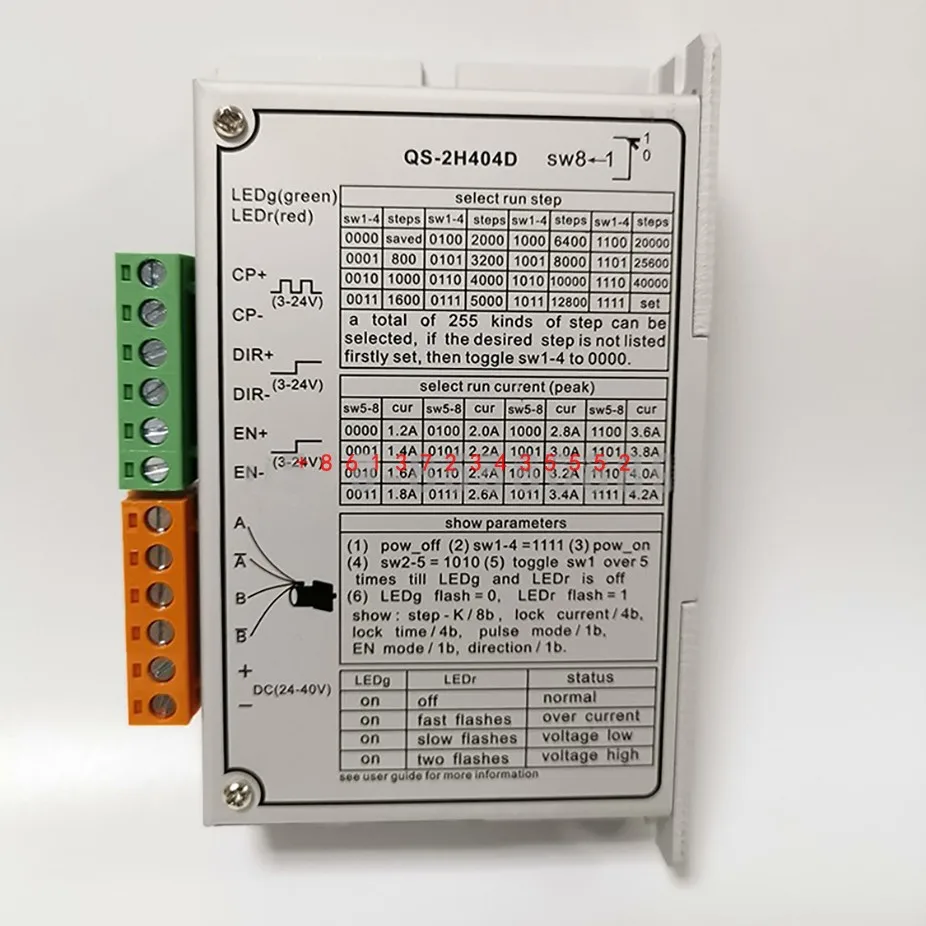 NEW START stepper motor driver QS-2H404D instead of MS-2H057M is suitable for 42BYG250A/B/C and plasma controller