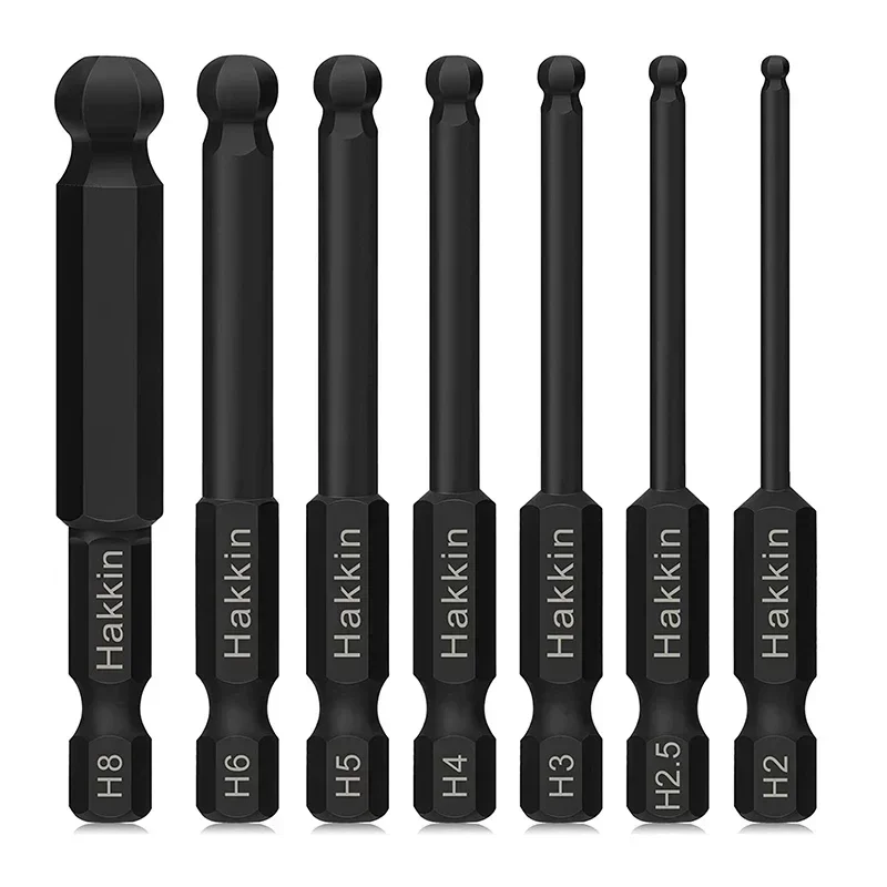 Imagem -02 - Ball End Chave de Fenda Bit Grupo Metric Allen Key Bit Cabeça Magnética Hexagonal Broca Allen Wrench Comprimento 65 mm Pcs