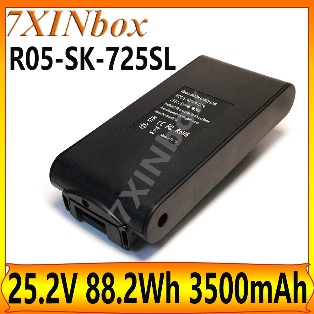 

7XINbox R05-SK-725SL 25.2V 88.2Wh 3500mAh Replacement Battery For Shark IZ840H IZ862H UZ865H IZ862HC UZ865HCCO Cordless Vacuums