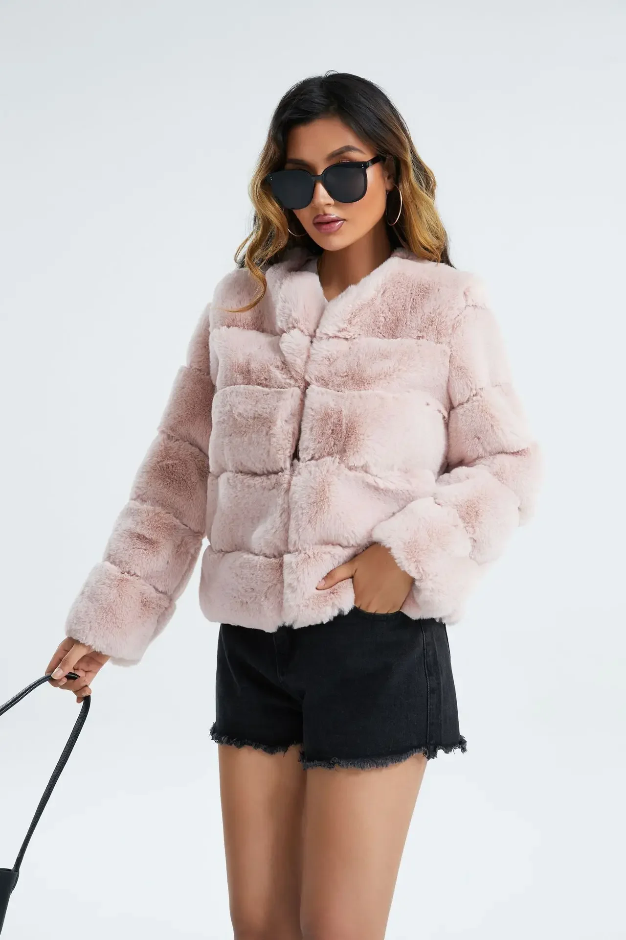 Kunst pelz Mantel Frauen Fuzzy Fleece Jacke Party Top für Winter warme Langarm Open Front Cardigan Jacke Teddy Mode Oberbekleidung