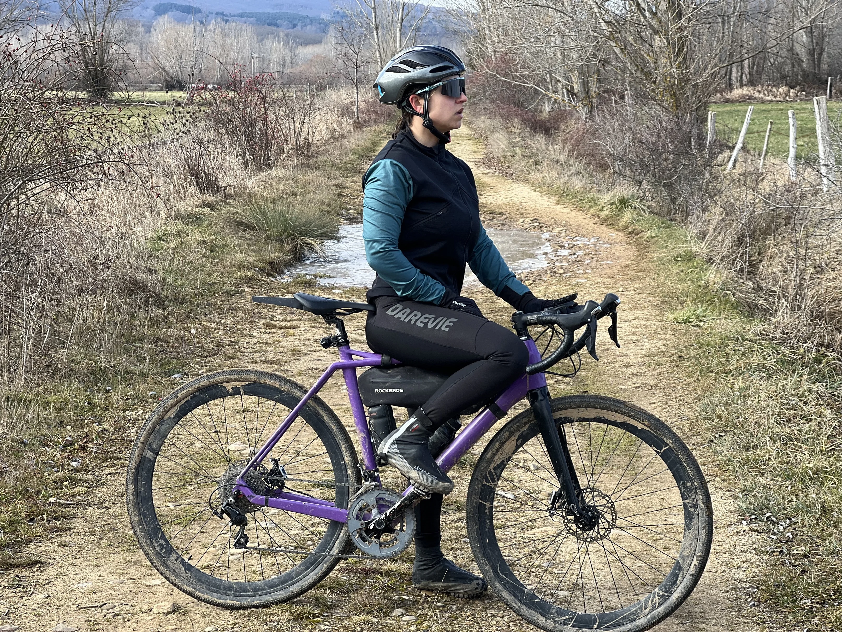 DAREVIE Đi Xe Đạp Yếm Thun Mùa Đông Chống Thấm Nước Chống Gió Nhiệt Trang Gel Pad Đi Xe Đạp Yếm Quần Nóng Ấm Lên Xe Đạp Quần Nam