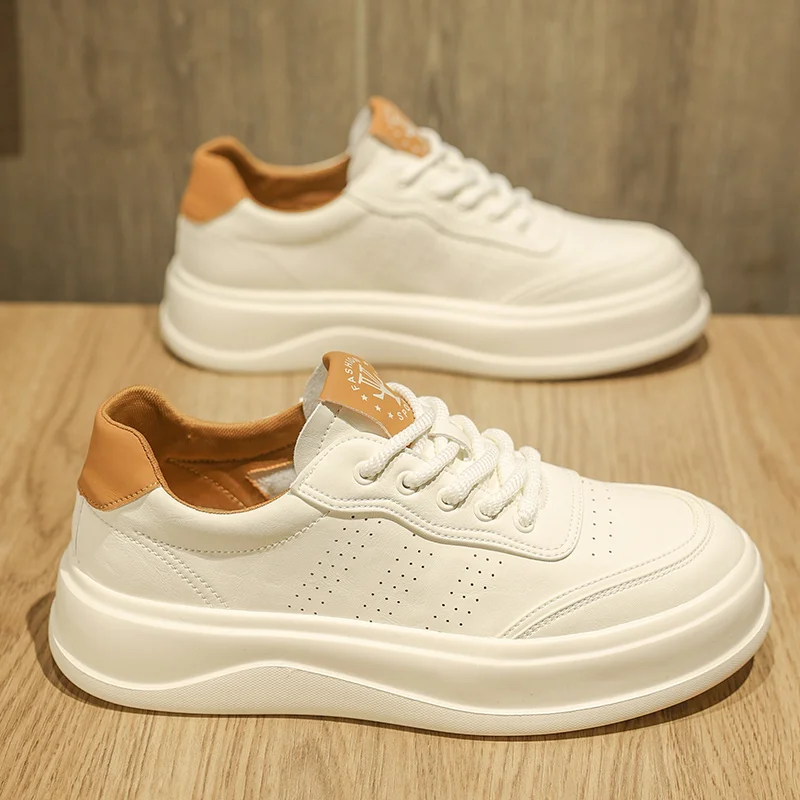 

Новые мужские осенние белые кроссовки 2025 года — дышащая повседневная обувь, стиль для пар, модные и бестселлеры