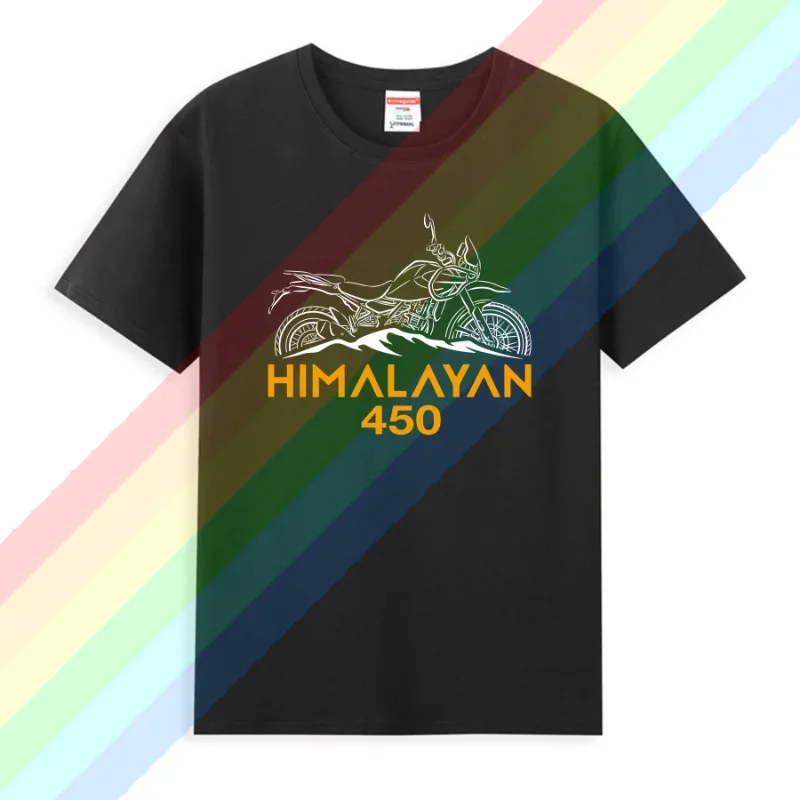 New Men T Shirt Casual Royal Enfield Himalayan 450 for Motorcycle Riders T-shirt Graphic Summer Short Sleeves 100% Cotton S-3XL