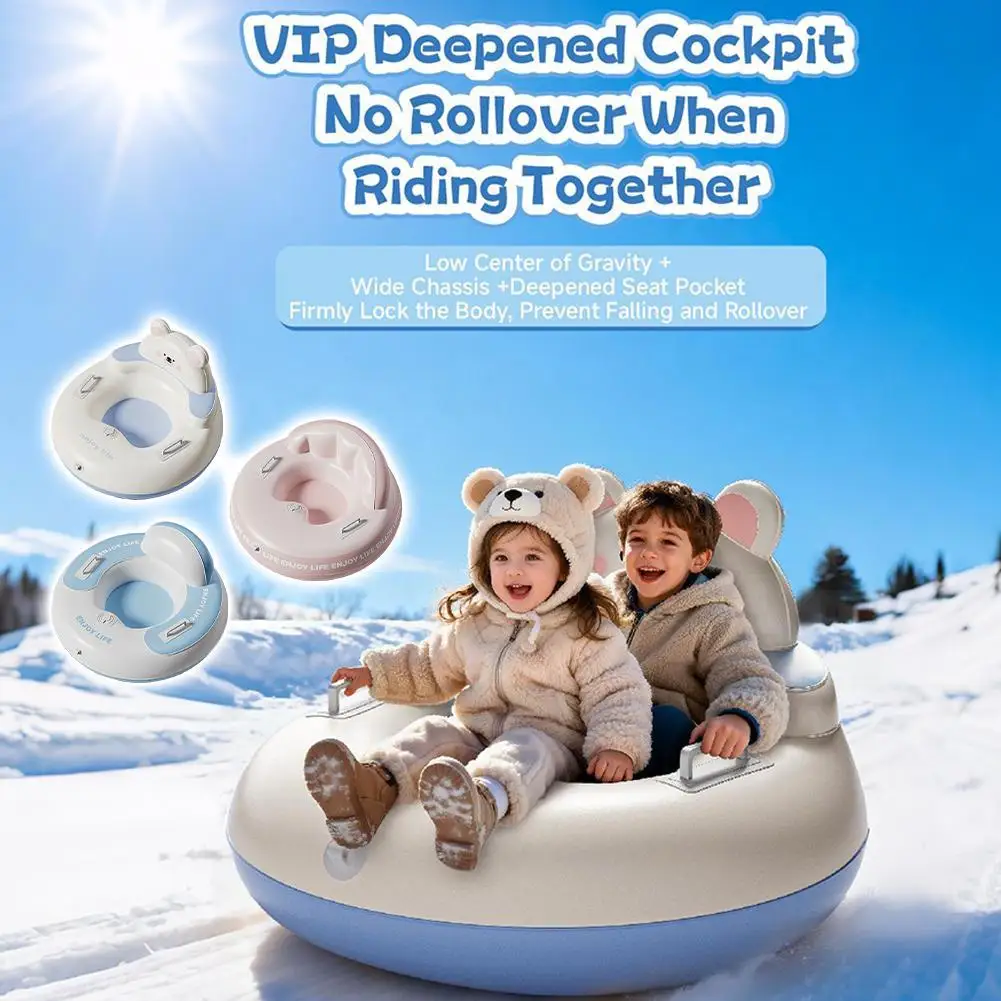 

Outdoor Round Thick Inflatable Ski Board With Water Imitation Toy PVC Inflatable Ski Board