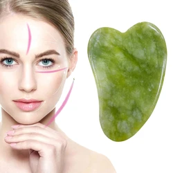 Gua Sha Gesichts kratzen Jade Stein Körper massage Tool Spa-Therapie Massage für den Nacken Rücken entlasten feine Linien und Falten