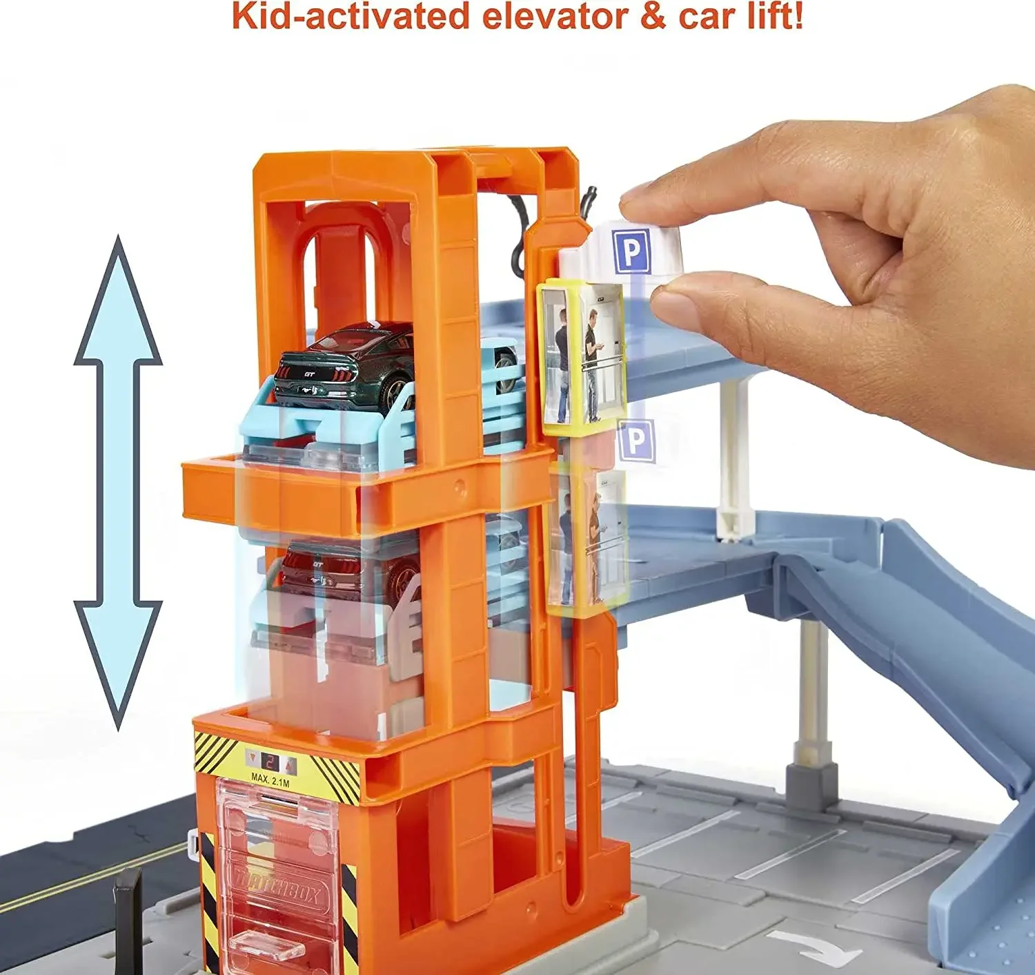 Original Streichholz schachtel Legierung Druckguss Auto Action Fahrer Park & Play Garage Spielset mit Lichtern und Sounds Spielzeug für Jungen