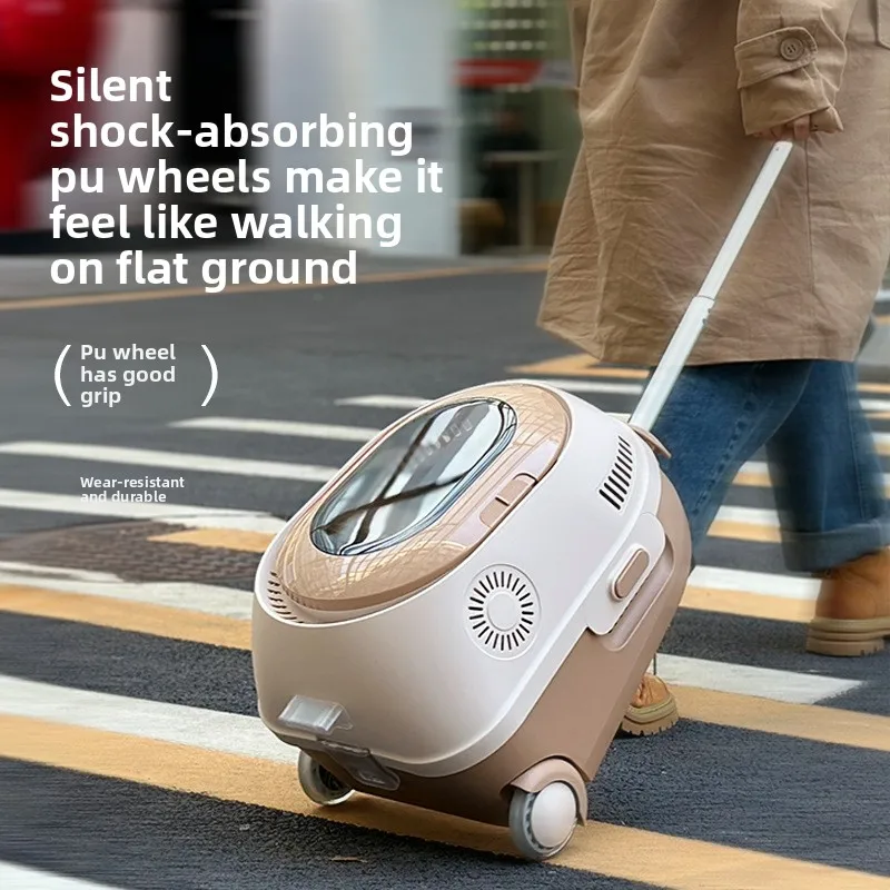 Multi-functional pull-cord pet strollers Puppy carrier cold mist air conditioner Small dog carrier outdoor portable pet backpack