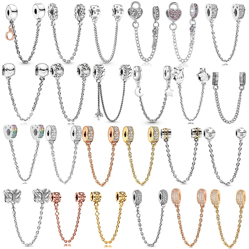 2024 New Safety Chain Charm Spring Vintage Bracelet For Pandora DIY Bracelet Fashion Jewelry Accessories