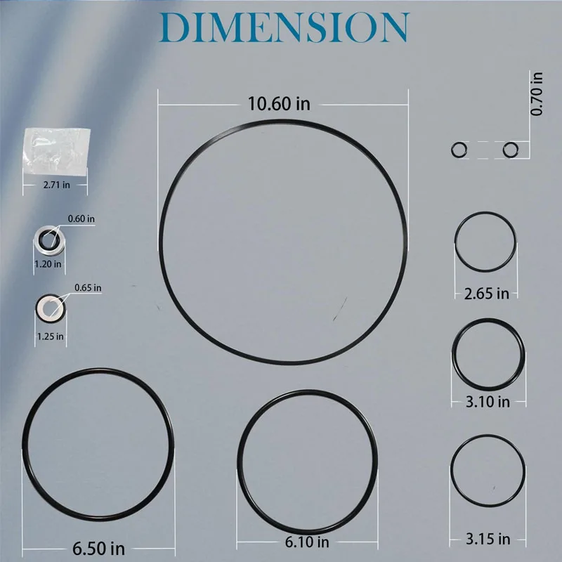 Imagem -05 - O-ring Reconstruir Kit de Reparação para Piscinas Pentair Challenger Alto Fluxo e Cachoeira Praça Habitação Junta Psi
