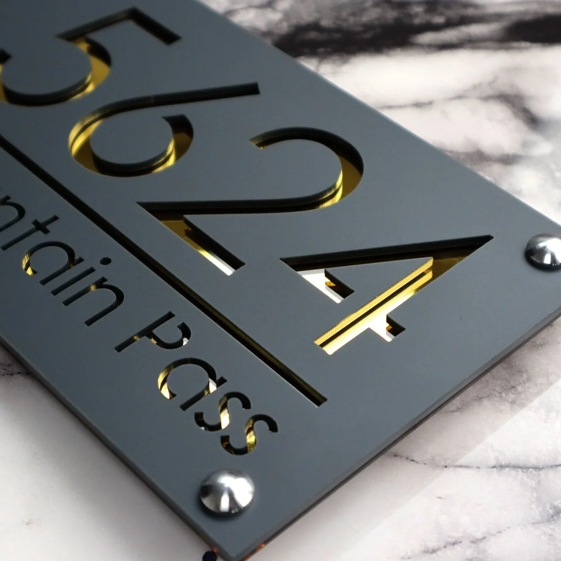 Personalized Laser Cutting House Number Customized Residential Street Number Plate Modern Home Outdoor 3D Acrylic Plate