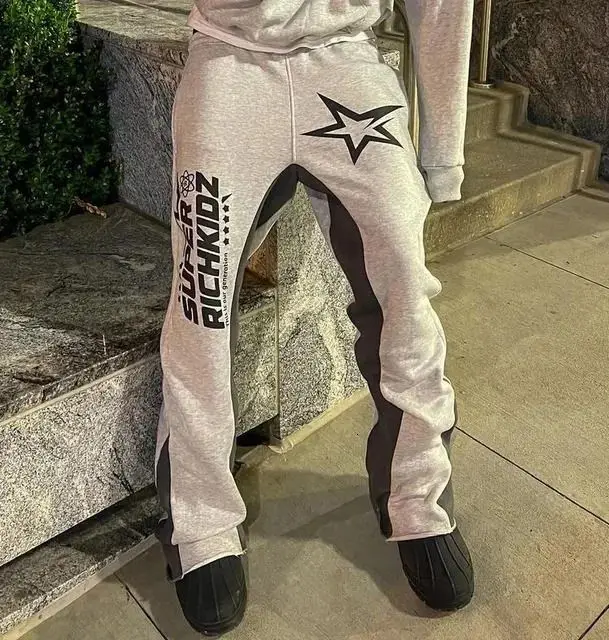 Vintage Style Baggy Trousers Star Print Casual Pants Pants Joggers For Men Funny Pants Casual Track Pants Rave Outfit Sweat Pant