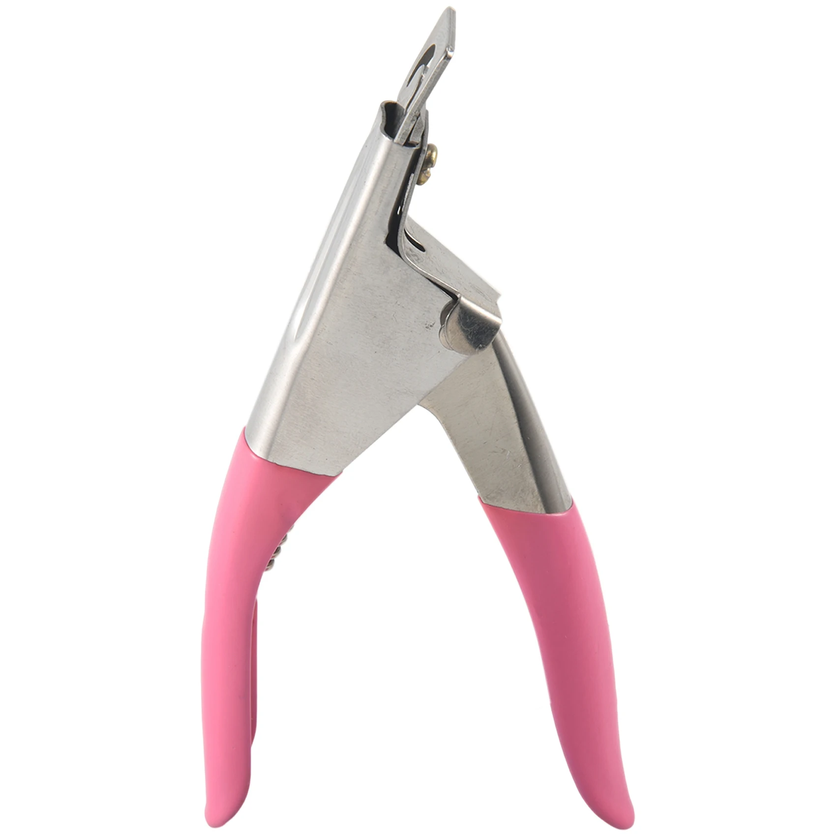 Nail clippers for nails and false acrylic nails easy to use pink.