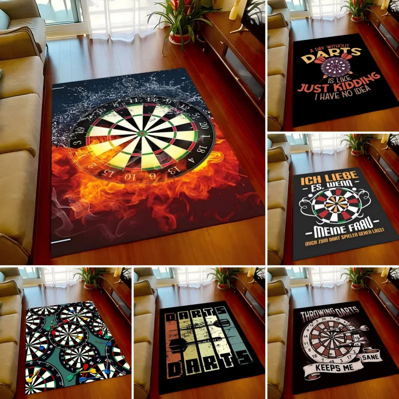 Dart Target Printing Carpet Living Room High Quality Rug Bedroom Decor 100%Polyester Mat Lounge Washable Non-slip Felt Doormat