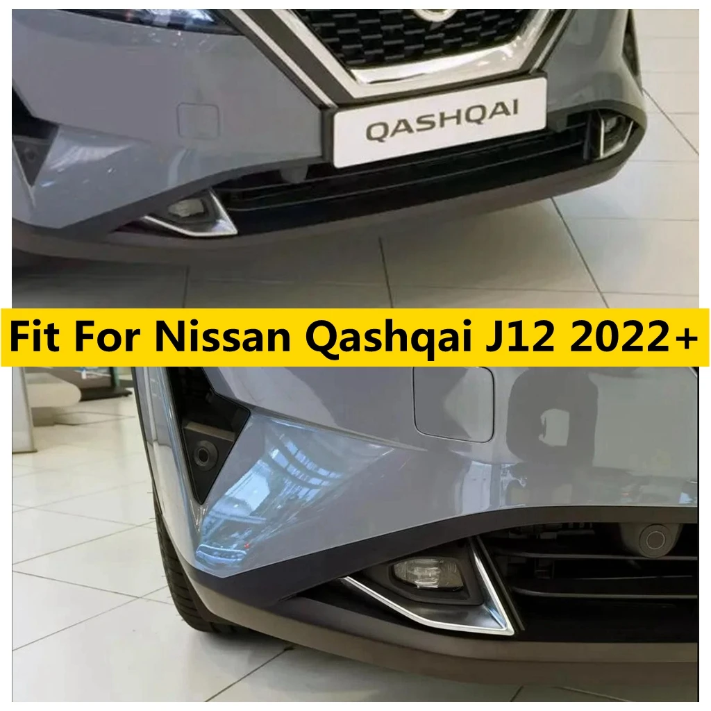 

ABS Chrome Front Fog Light Lamp Eyelid Decoration Frame Cover Trim Fit For Nissan Qashqai J12 2022 2023 2024 Car Accessories