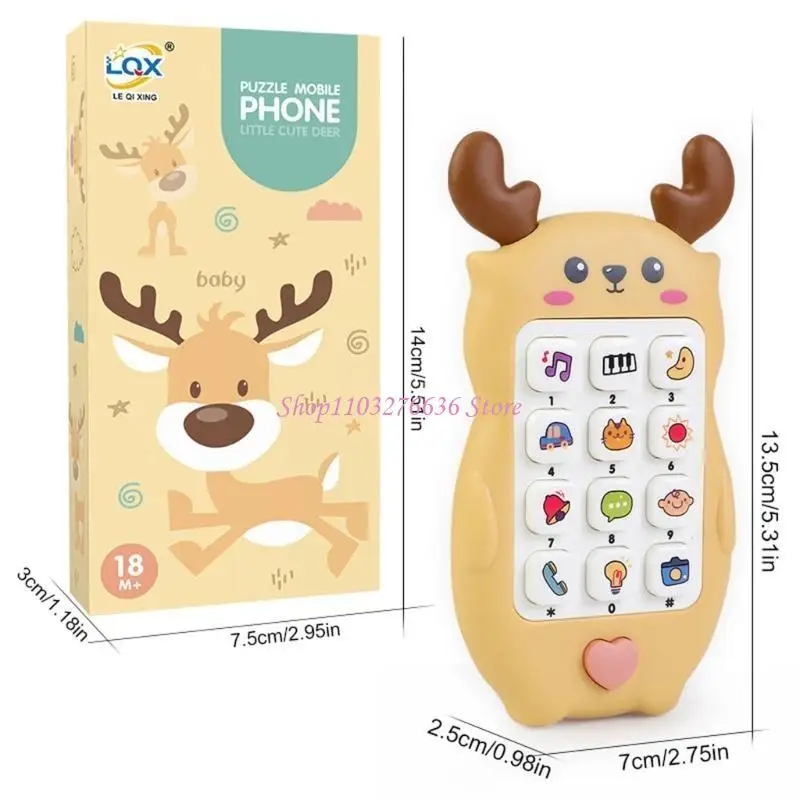 R6FD Điện Thoại Động Đồ Chơi Xếp Hình Điện Thoại Động Điện Thoại Cho Bé Đồ Chơi Phát Sáng Nắm Đồ Chơi Âm Nhạc