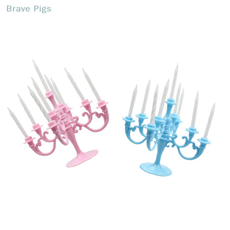Ins Style Retro European Luxury Cake Decoration Candlestick Baking Birthday Party Wedding Small Plug-In Supplies Theme Girl