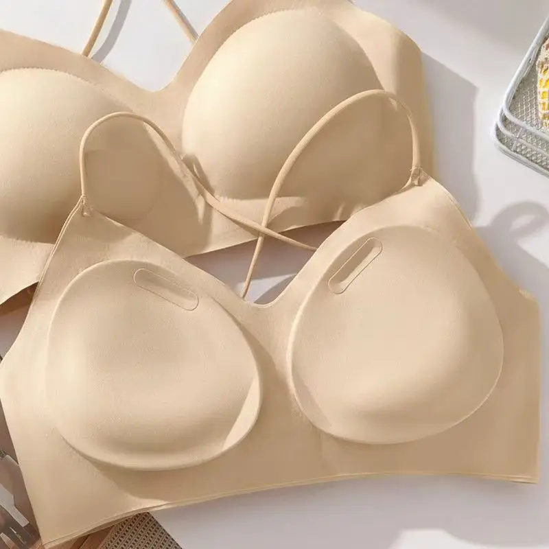

Бюстгальтер пуш-ап толщиной 10 см с крестообразной спинкой - ультратолстый мягкий подъемник для небольшой груди, сексуальное бесшовное нижнее белье с глубоким глубоким вырезом