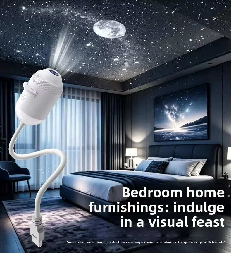 2-in-1 Sternenhimmel-Nachtlichtprojektor Plug-and-Play Galaxie-Sternprojektor USB-betriebene Deckenleuchte für Schlafzimmer- und Autodekoration – Detail 15