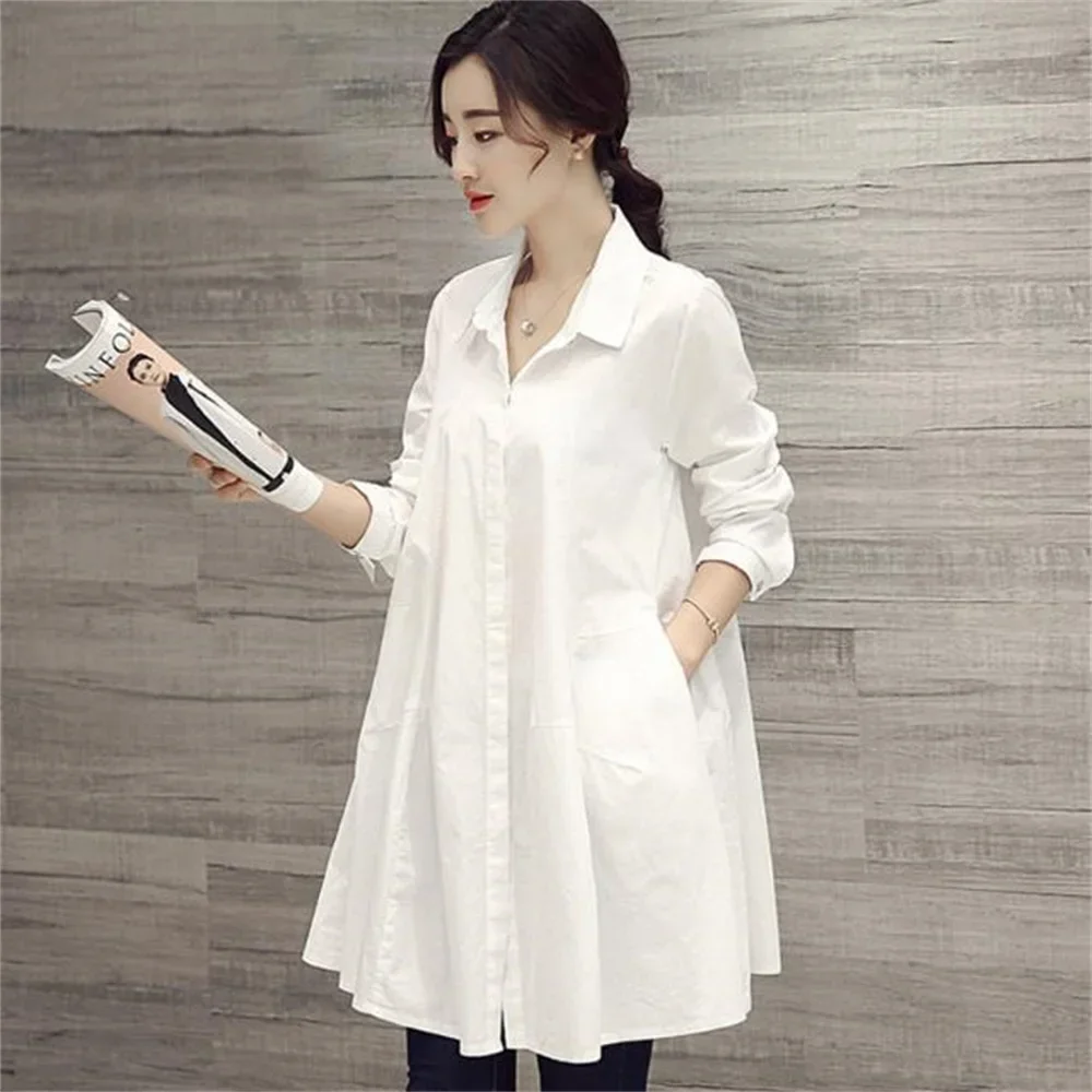 2025 Women'S Blouse Cotton Shirt Button Spring Blusas Elegant Ladies Black White Blouses Tops Summer Elegant Blouses for Women