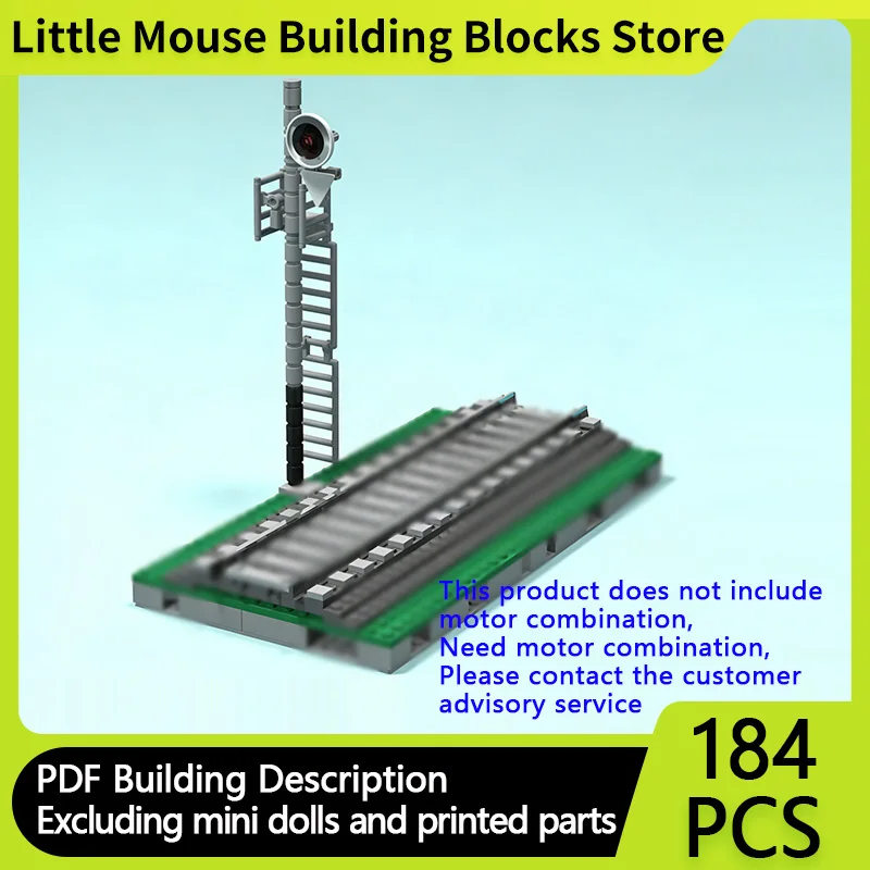 

Модель Street View MOC: Итальянская железная дорога, одиночный сигнальный модуль, технологичные строительные блоки, детский праздничный подарок, набор для сборки игрушек