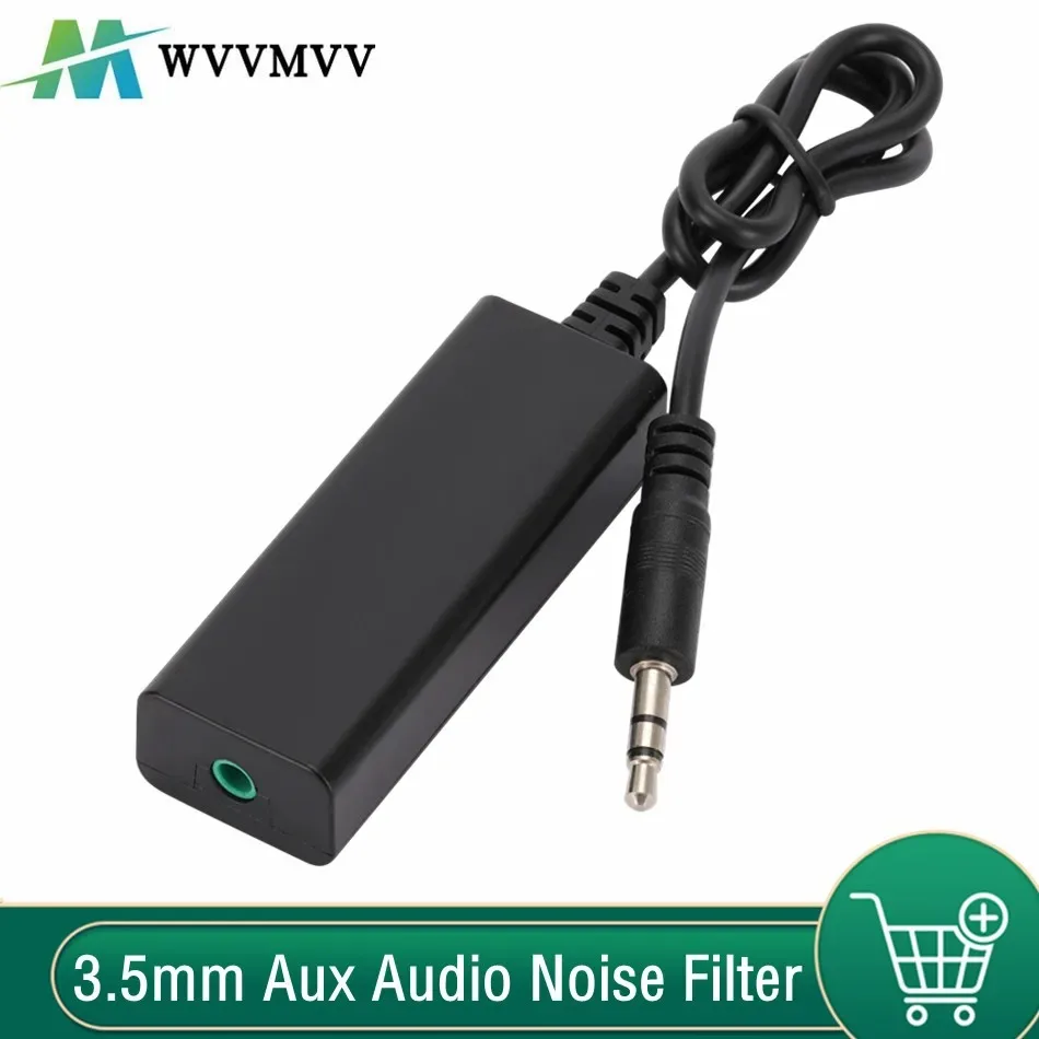 WvvMvv Speaker Line 3.5mm Aux Audio Noise Filter Ground Loop Noise Isolator Eliminate for Car Stereo Audio System Home Stereo