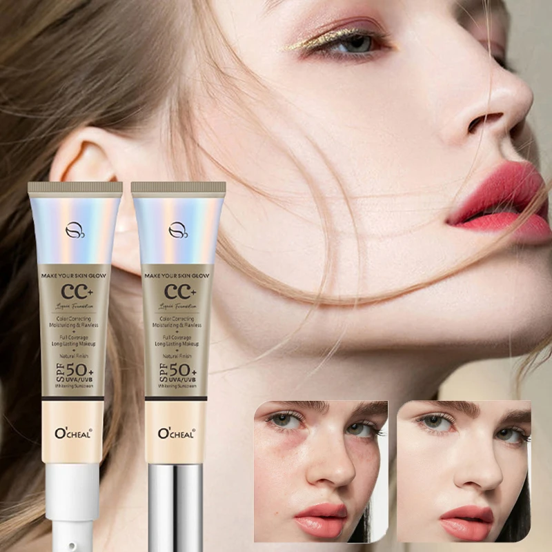 Isolation CC Cream Moisturizing Liquid Foundation Pre Makeup Cream Concealer Primer Long Lasting Hydrating Oil-control Cosmetics