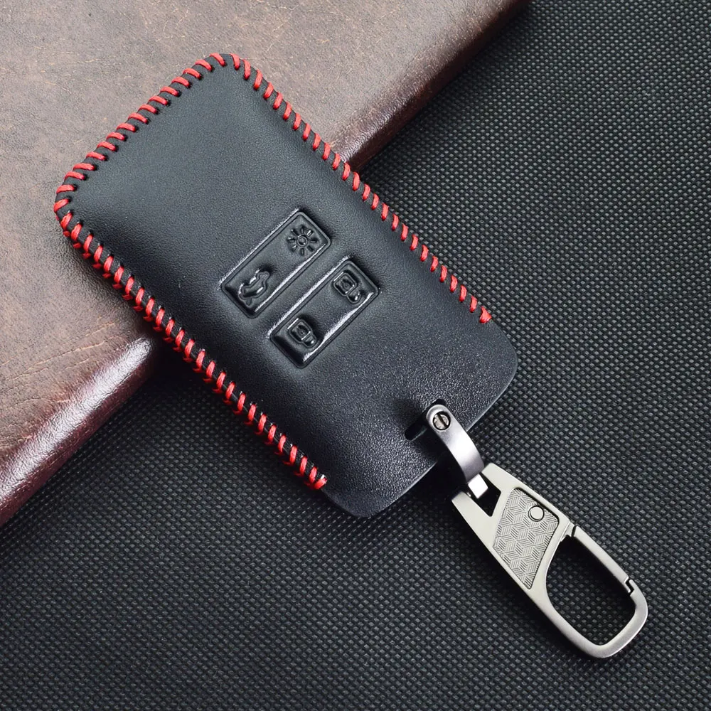 Leather Car Key Case Remote Fobs Cover For Renault Kadjar Koleos Megane Talisman Scenic Captur Dacia Clio Duster Sandero Stepway