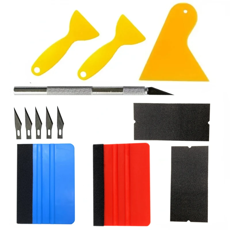 

Новый набор инструментов для обертывания автомобиля, наборы скребков для пленки, скребок для фетра, жесткий скребок, резак, инструмент для обертывания, инструменты для тонировки окон, автомобильные аксессуары