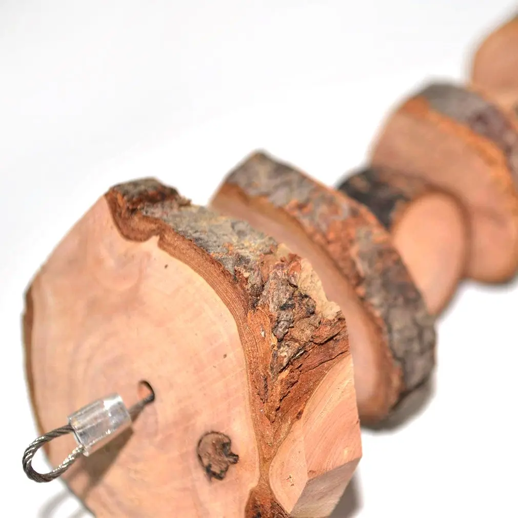 Cuerda de madera de manzana orgánica Natural, juguete masticable de madera de manzana, juguetes de aperitivos de animales pequeños, cuerda para morder, adecuado para hámsteres de conejillos de indias