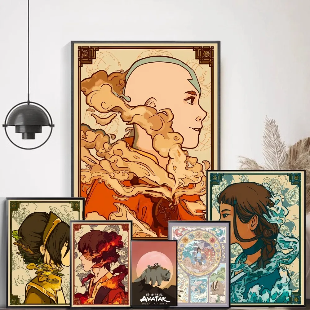 Cartoon A-Avatar The L-Legend of K-Korra DIY Sticky Poster Vintage Room Bar Cafe Decor Home Decor