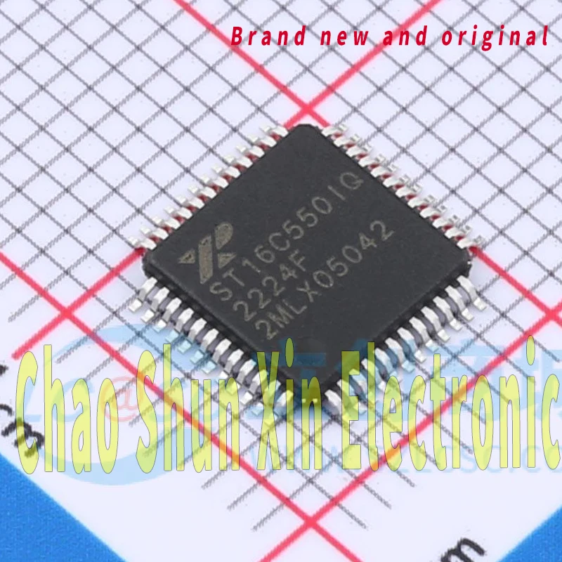 

10Pcs St16C550Iq48-F Brand New Original Tqfp-48 Silk Screen: St16C550Iq