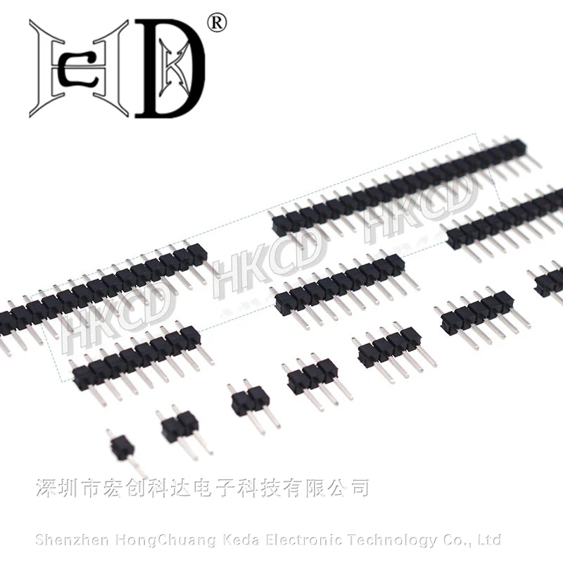 10pcs 40 Pin 1x40 Single Row Male 2.54 Breakable Pin Header Connector Strip for Arduino Black