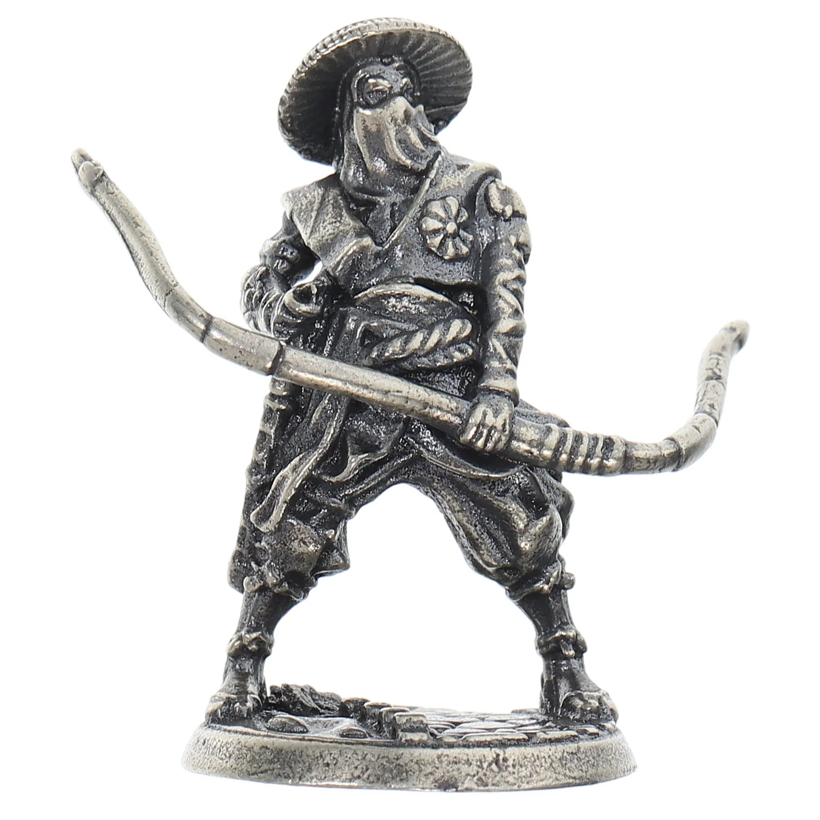 

Samurai Statue Mini Garden Decor Japanese Soldier Figurine Home Ornaments Micro Landscape Model Ancient Pagoda Statues Small